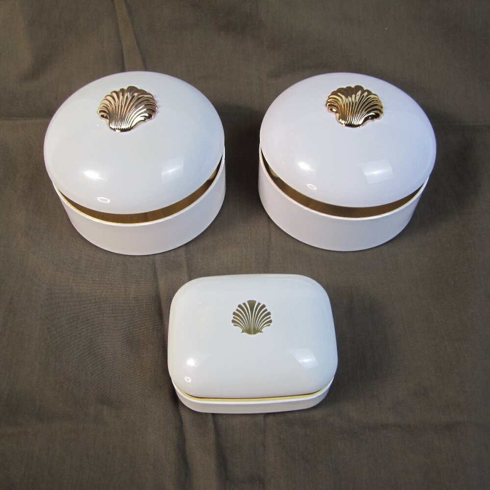 Vintage Estee Lauder White Linen Powder Box Containers Lot - Empty